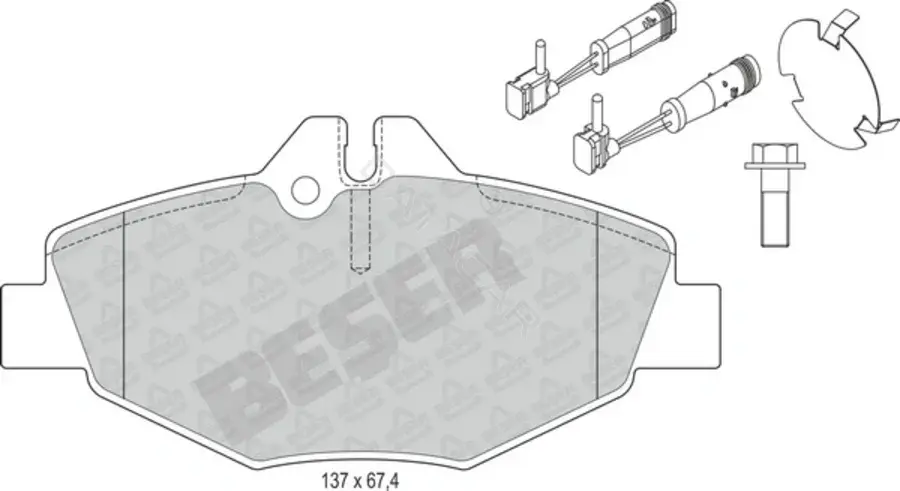 Тормозные колодки BESER 4097