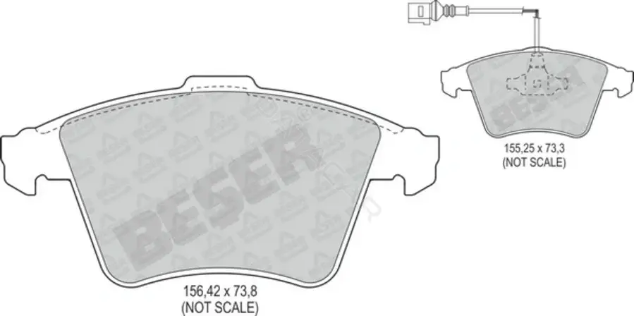 Тормозные колодки BESER 3841