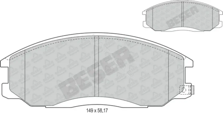 Тормозные колодки BESER 3843