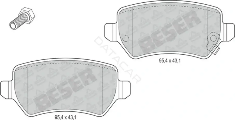 Тормозные колодки BESER 4040