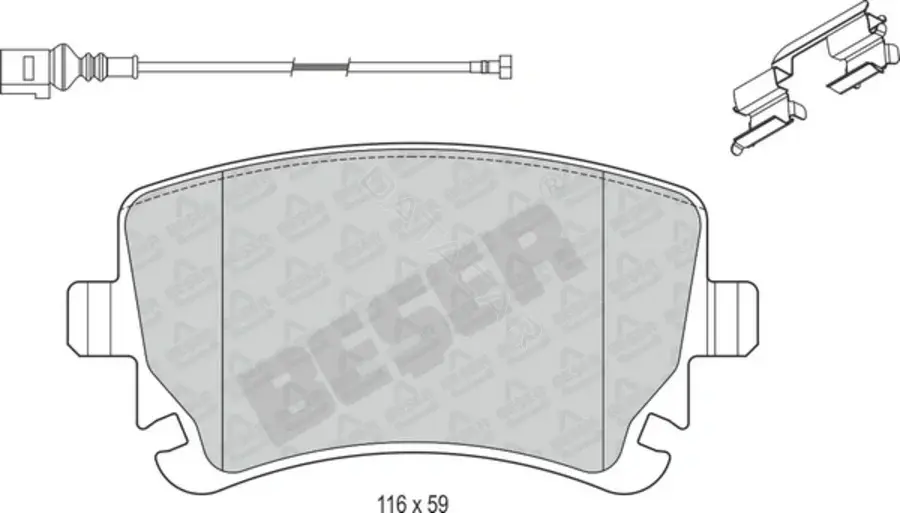 Тормозные колодки BESER 3842