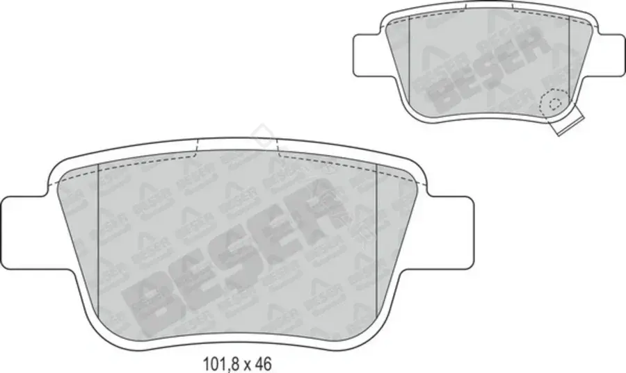 Тормозные колодки BESER 4154