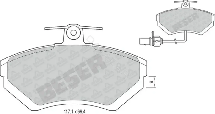 Тормозные колодки BESER 3896
