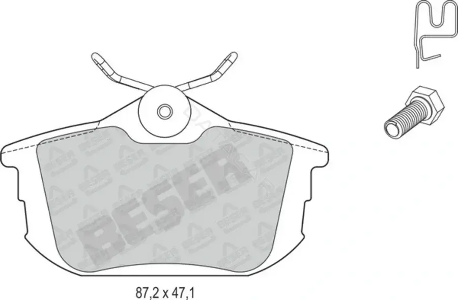Тормозные колодки BESER 4062