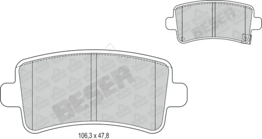 Тормозные колодки BESER 4150