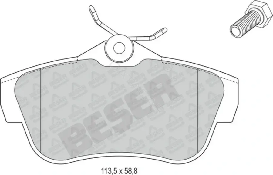 Тормозные колодки BESER 4151