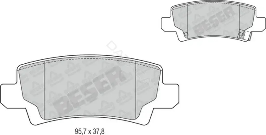 Тормозные колодки BESER 3825