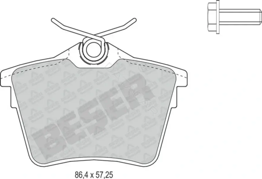 Тормозные колодки BESER 3971