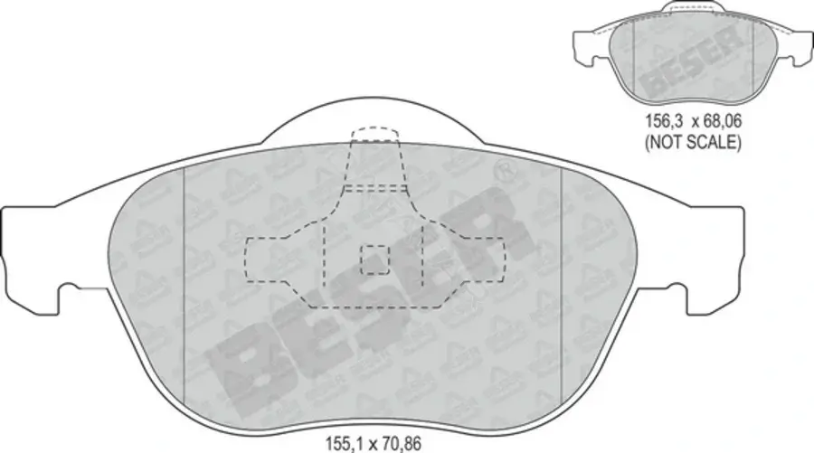 Тормозные колодки BESER 3852