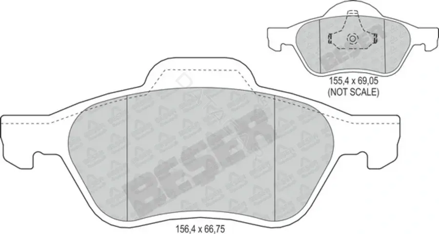 Тормозные колодки BESER 3950
