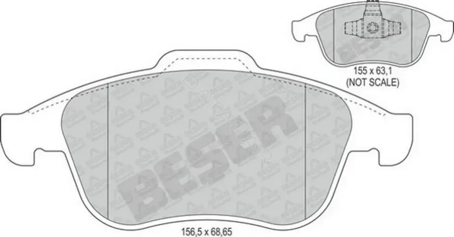 Тормозные колодки BESER 4134