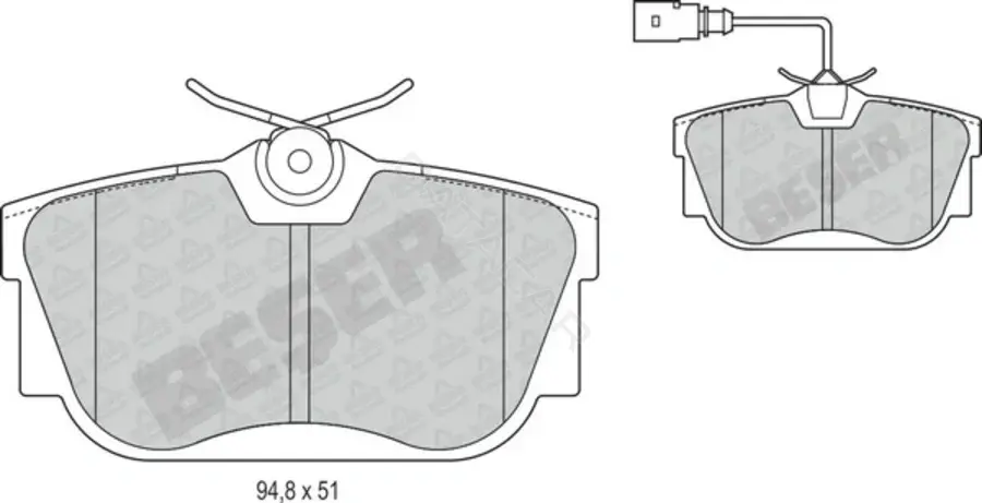 Тормозные колодки BESER 4345