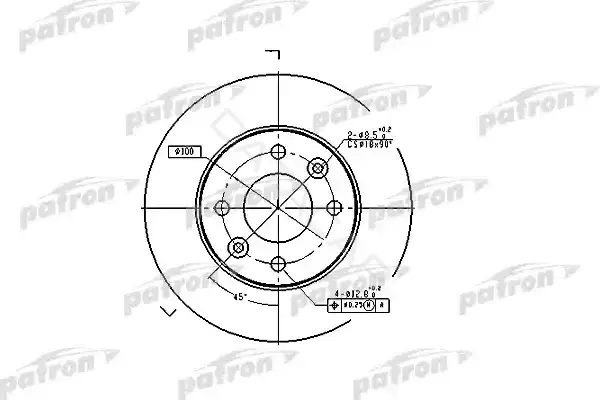 Тормозные диски PATRON PBD1015