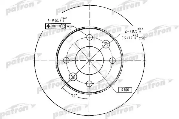 Тормозные диски PATRON PBD1016