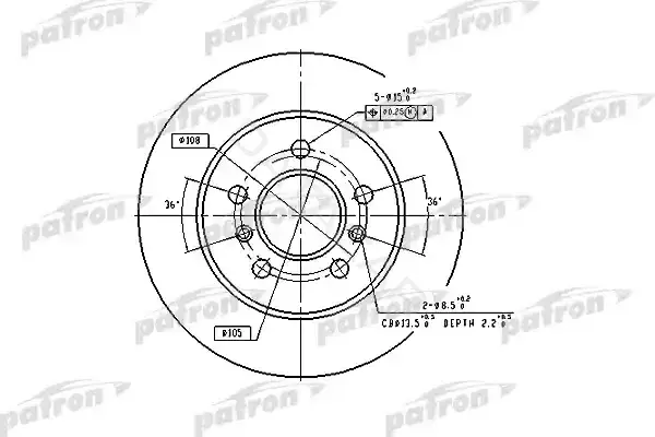 Тормозные диски PATRON PBD1029