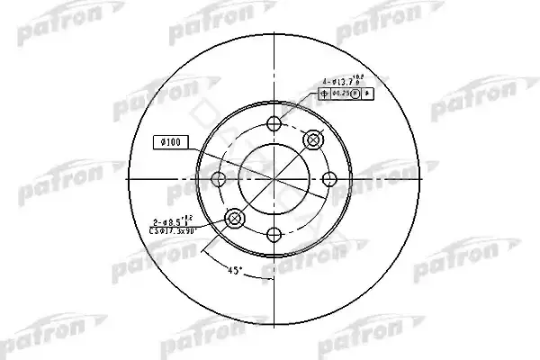 Тормозные диски PATRON PBD1032