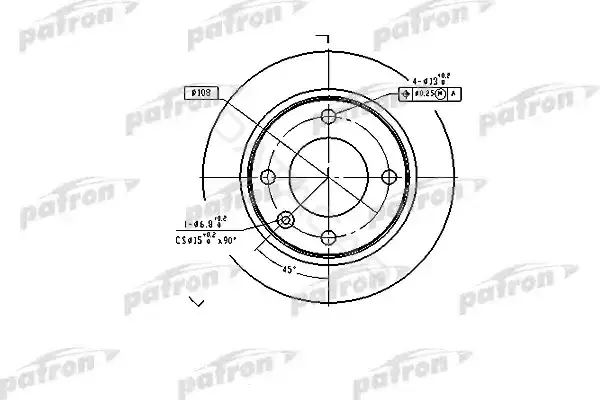 Тормозные диски PATRON PBD1122