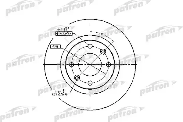 Тормозные диски PATRON PBD1216