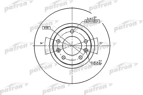 Тормозные диски PATRON PBD1225
