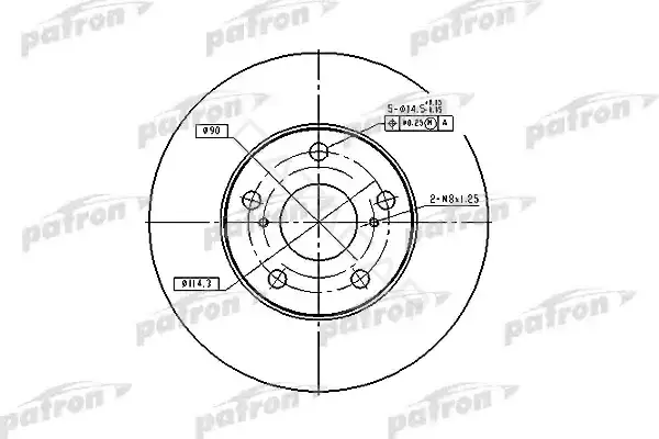 Тормозные диски PATRON PBD1431