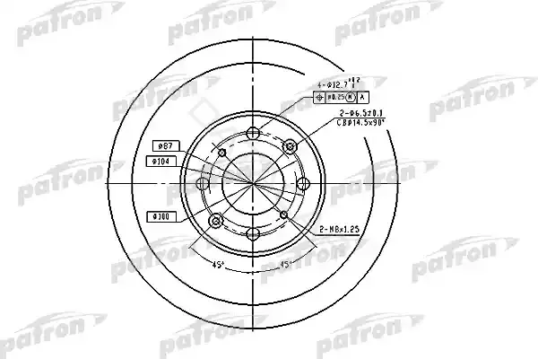 Тормозные диски PATRON PBD1436