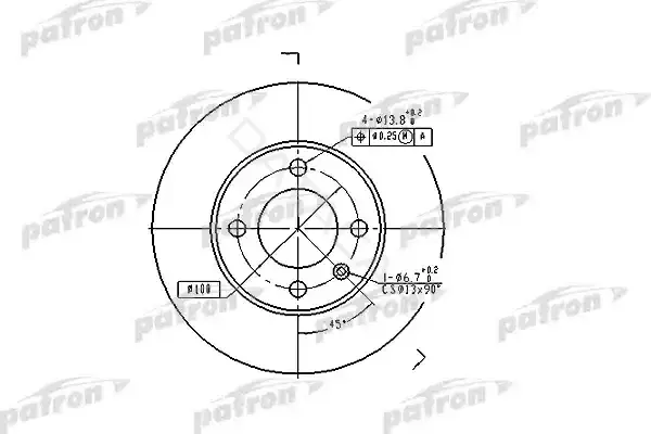 Тормозные диски PATRON PBD1516