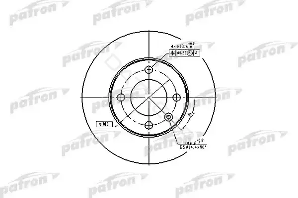 Тормозные диски PATRON PBD1518