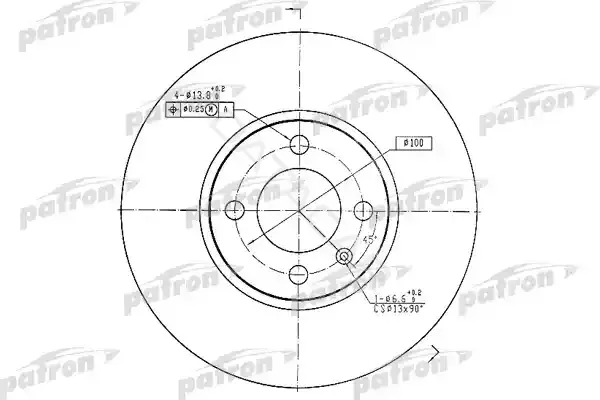 Тормозные диски PATRON PBD1532