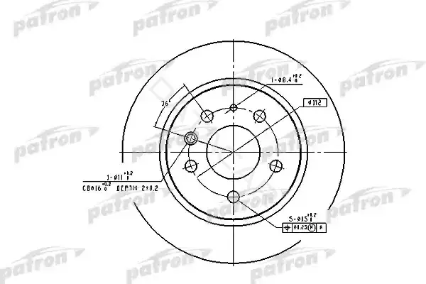 Тормозные диски PATRON PBD1574
