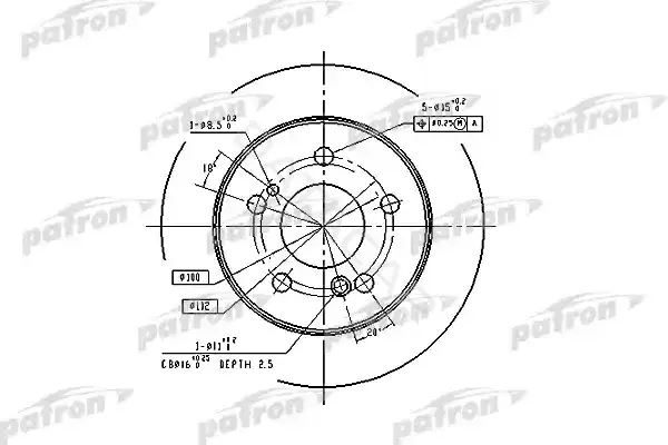 Тормозные диски PATRON PBD1583