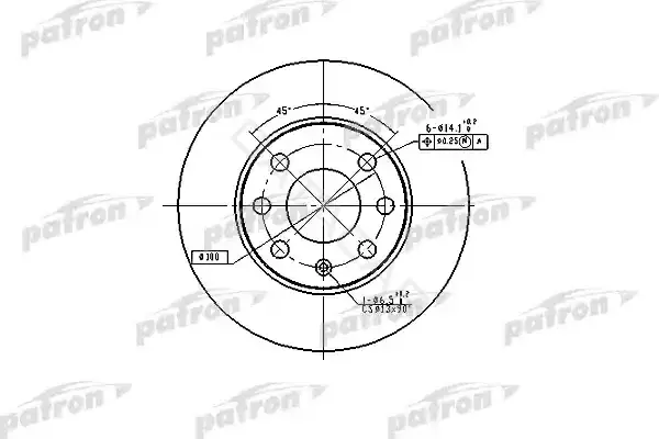 Тормозные диски PATRON PBD1607
