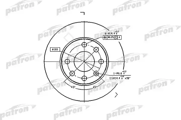 Тормозные диски PATRON PBD1608
