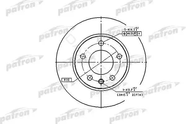 Тормозные диски PATRON PBD1612