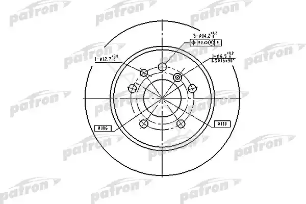 Тормозные диски PATRON PBD1613
