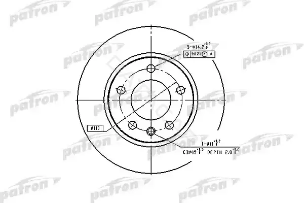 Тормозные диски PATRON PBD1614