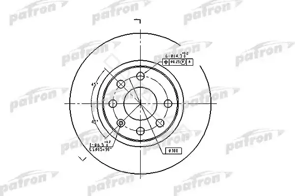 Тормозные диски PATRON PBD1625