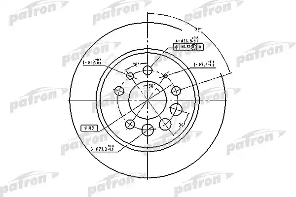 Тормозные диски PATRON PBD1674