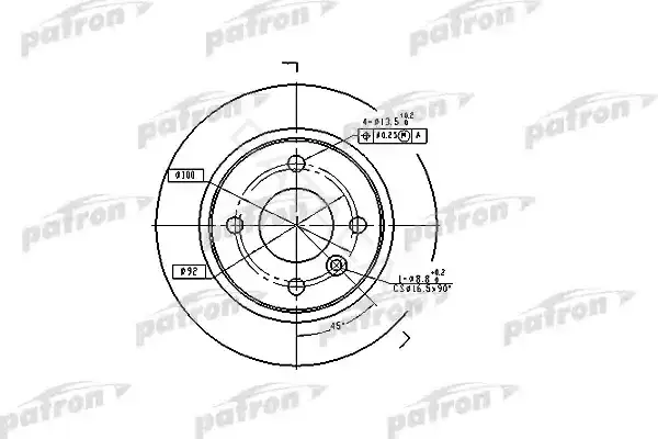 Тормозные диски PATRON PBD1696