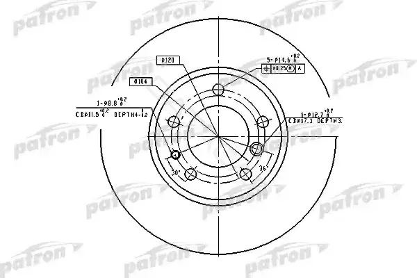 Тормозные диски PATRON PBD2556
