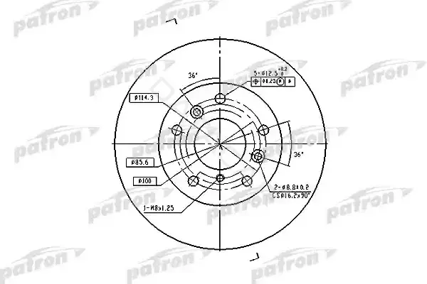 Тормозные диски PATRON PBD2571