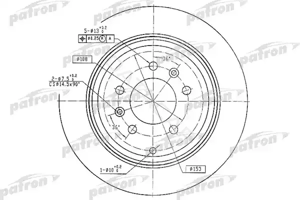 Тормозные диски PATRON PBD2582