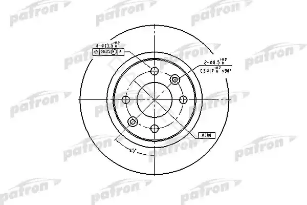 Тормозные диски PATRON PBD2586