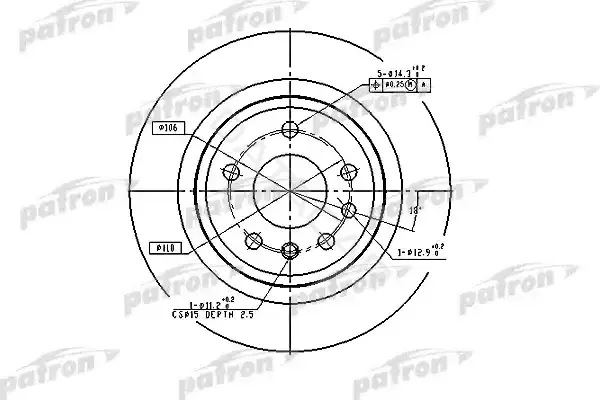 Тормозные диски PATRON PBD2714