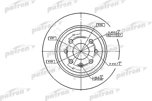 Тормозные диски PATRON PBD2772