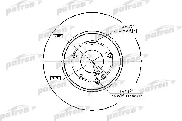 Тормозные диски PATRON PBD2779