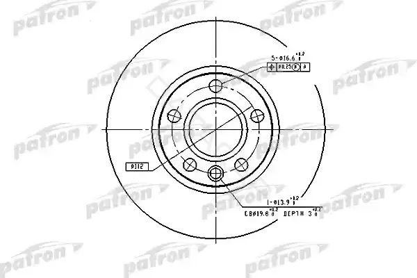 Тормозные диски PATRON PBD2809