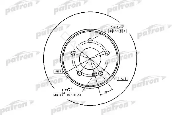 Тормозные диски PATRON PBD2813
