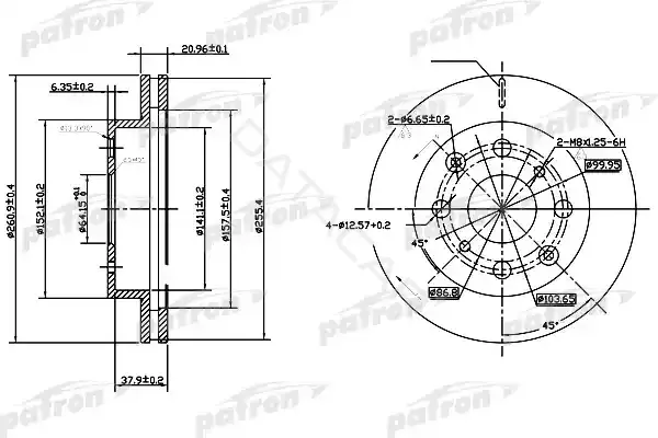 Тормозные диски PATRON PBD3021