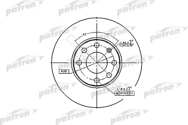 Тормозные диски PATRON PBD4042