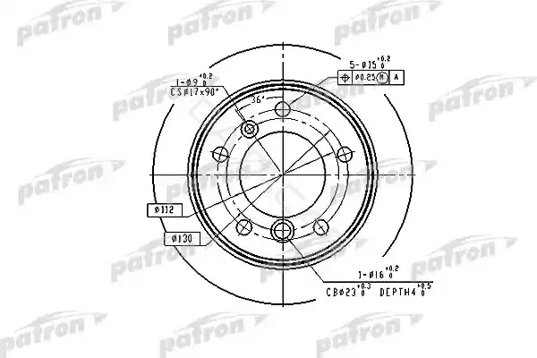 Тормозные диски PATRON PBD4087